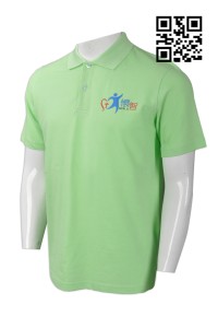 P717 設計男裝Polo恤款式   訂造休閒Polo恤款式   自訂印花LOGOPolo恤款式    Polo恤專營    粉綠色
